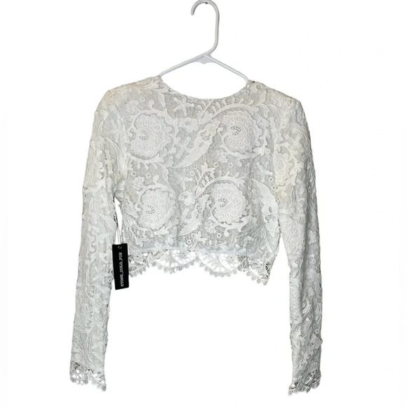 Stone Cold Fox White Lace Crop Top - Picture 2 of 9